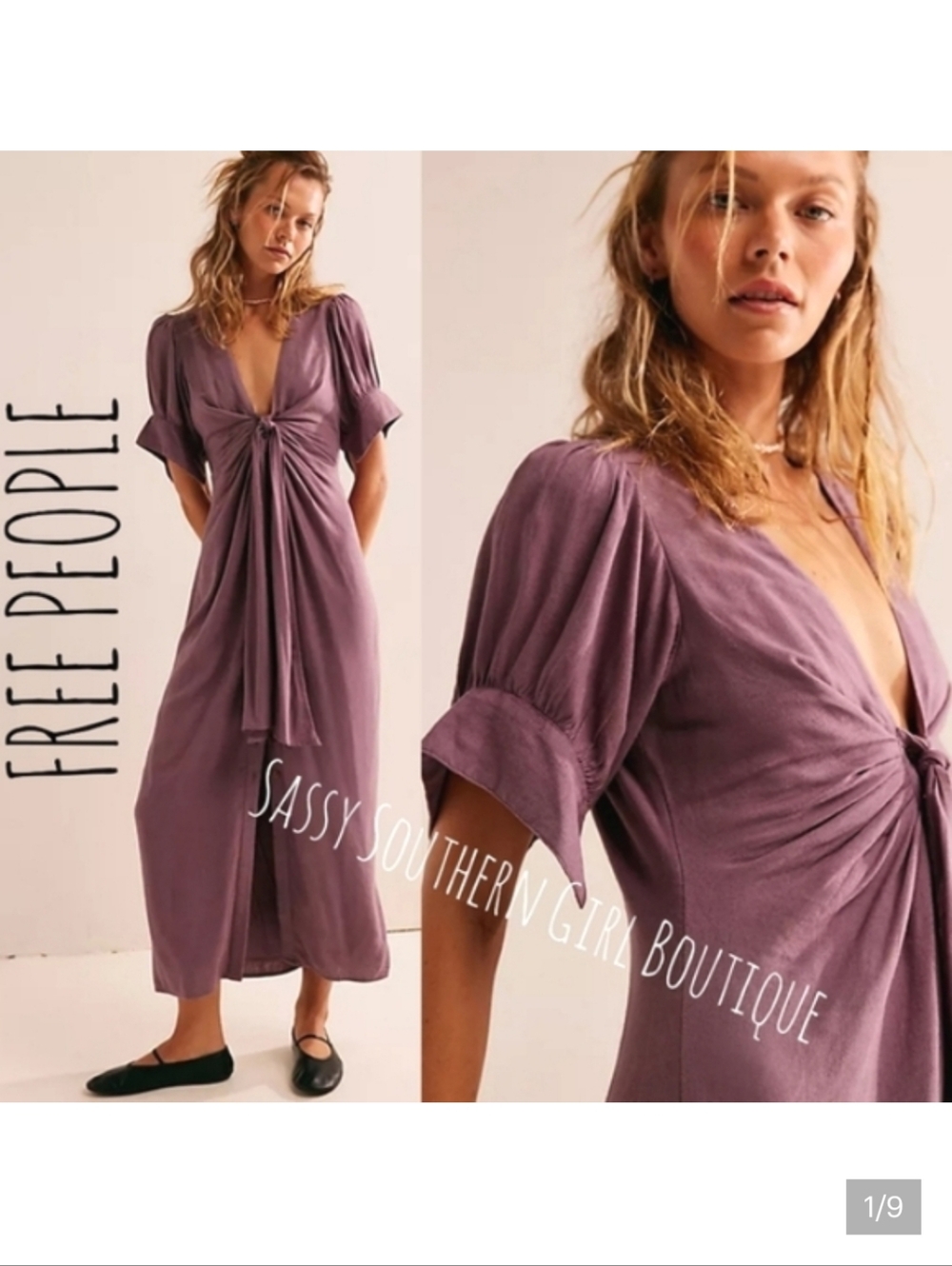 🆕⭐ FREE PEOPLE lavender grape maxi dress